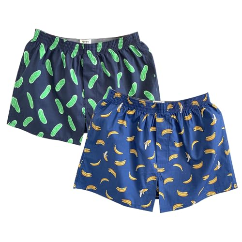 Mens Boxer Shorts 100% Cotton Sleep Short Underwear Premium Quality Pajamas Boxers Loungewear 2pcs Pack