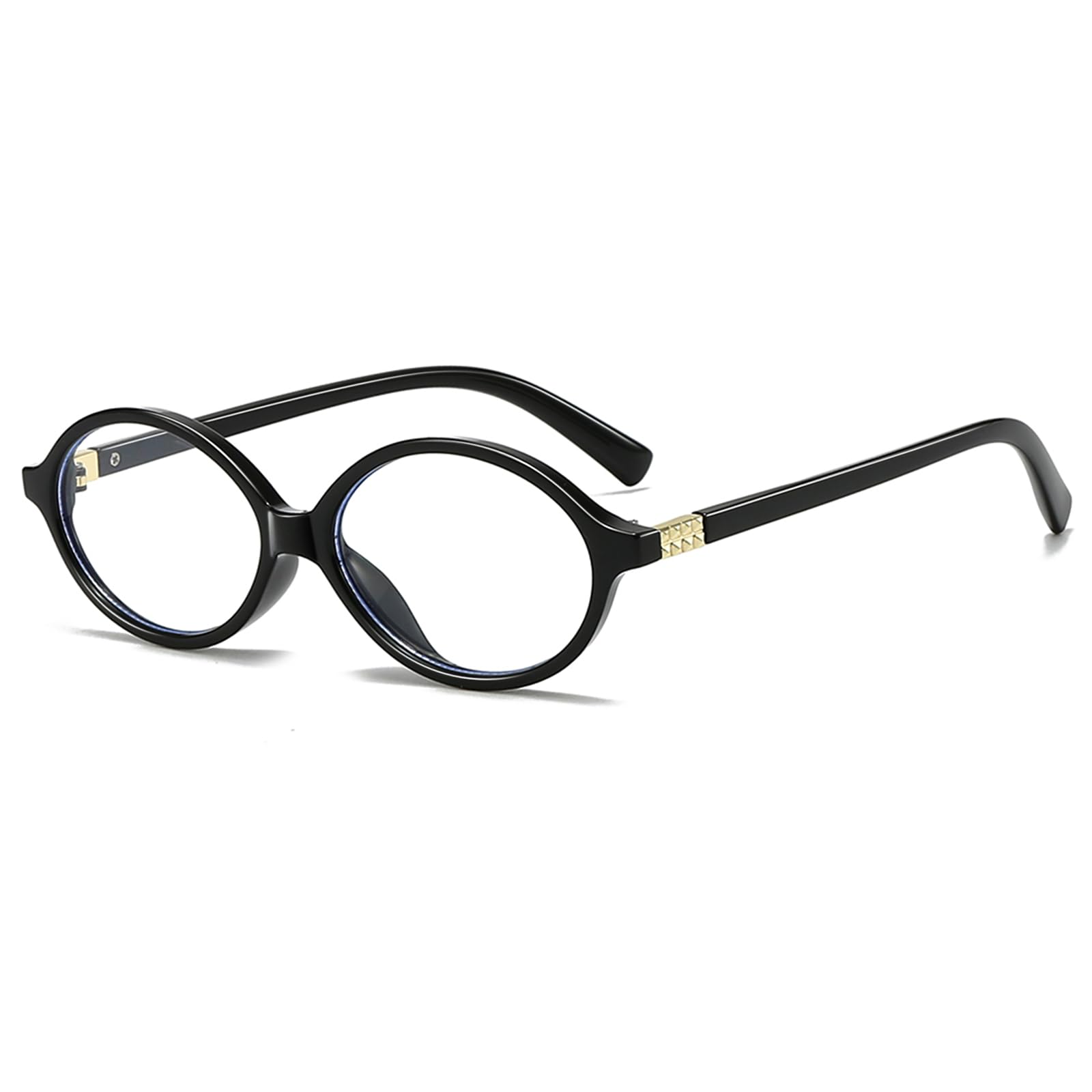 Oval Retro Blue Light Blocking Glasses for Women Men Vintage Fashion 90s Small Face Computer Screen Gaming TV Phones Anti Eyestrain &amp; UV Glare Glasses Non-prescription