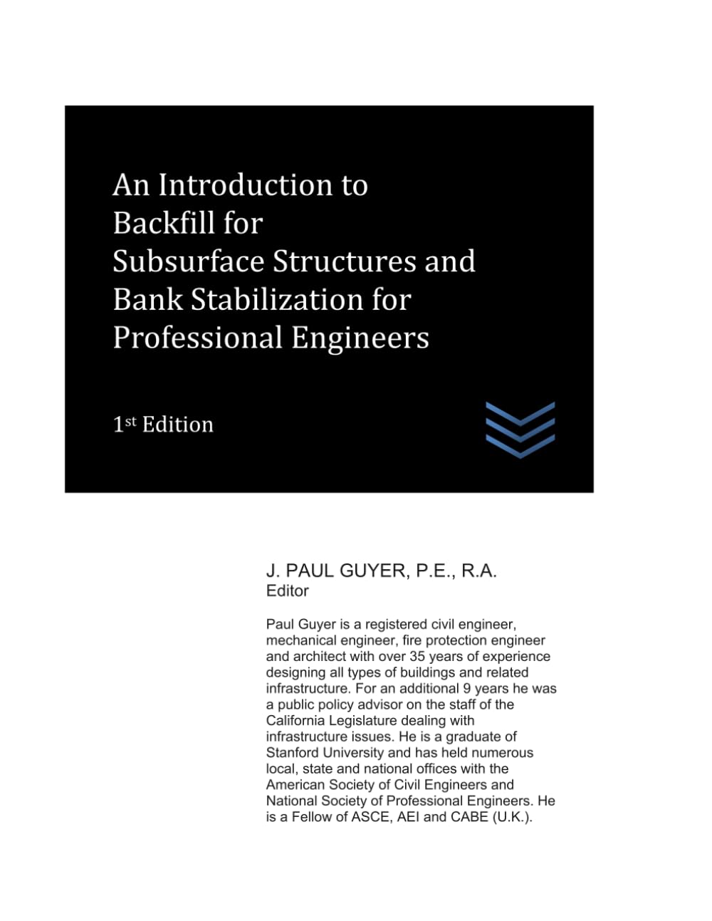 An Introduction to Backfill for Subsurface Structures and Bank Stabilization for Professional Engineers (civil engineering)