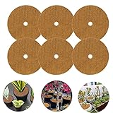 ココヤシマット 10枚入り 植木鉢 ヤシマット ヤシ繊維円盤マット ヤシ鉢底マット ココナッツライナー 水分蒸発軽減 水分維持 雑草成長抑制 温度下がり 鉢の下に敷いて寒気防止 植木鉢 繊維ライナー 菊栽培用材 底砂 床材 昆虫飼育 園芸用シート