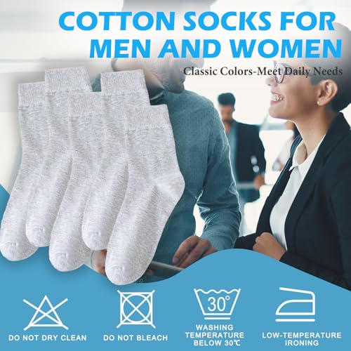 Image of Josnown Crew Socks for Women, Thin Cotton Casual Soft Aesthetic Womens Socks 5 Pairs