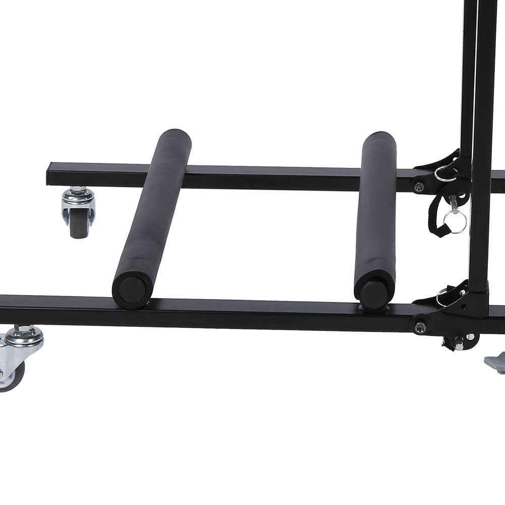 Gitarrenständer für mehrere Instrumente Kompatibel mit E Gitarre und Bass Klappbar mit Rollen und Bremsfunktion Stahlrohr 71 x 48 x 81 5 cm für Musikinstrumente (FL-13L 3 Köpfe)