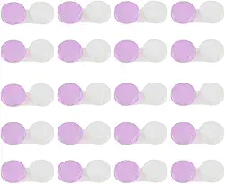 20 Peças Mini Lente de Contato Caixa de Lentes de Viagem Casos Porta-contentores,