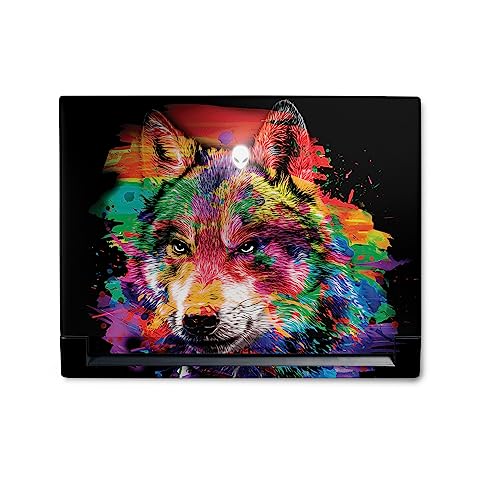 Image of MightySkins Skin Compatible with Alienware M18 R1 (2023) Full Wrap Kit - Rainbow Wolf | Protective, Durable, and Unique Vinyl Decal wrap Cover | Easy to Apply & Change Styles | Made in The USA