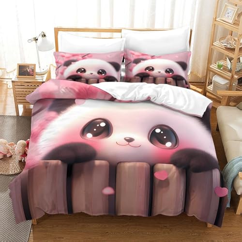 Housse de couette agneau mignon 220x240cm parure lit couple microfibre - 3