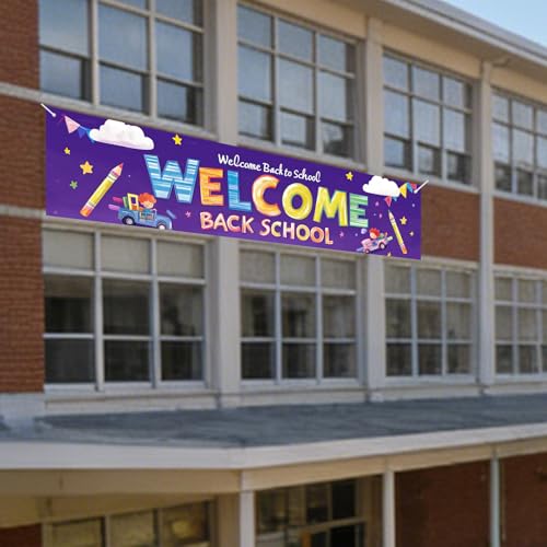 Image of Nuxovilar 78x17 inch Welcome Back to School Banner