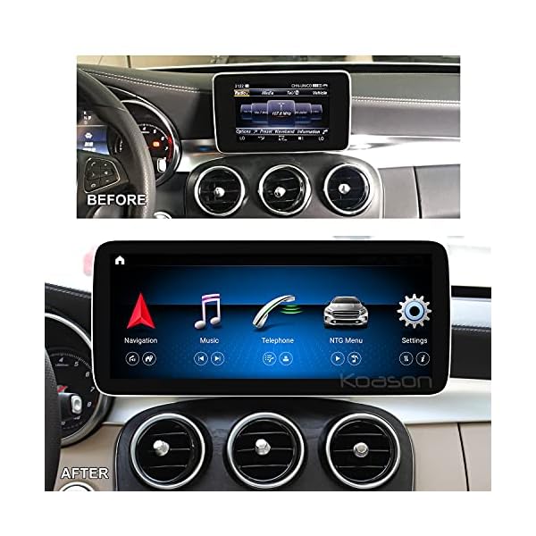 Android 12.3inch HD1920 Screen Upgrade Display Monitor 4G LTE Multimedia Player GPS Navigation for Mercedes Benz C GLC Class (2014-2018) W205 NTG5 - Image 4