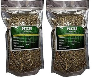Petzee Alfalfa Hay, Food for Rabbits, Guinea Pig, Hamsters and Other Small Animals (400 GMS)(Pack of 2)