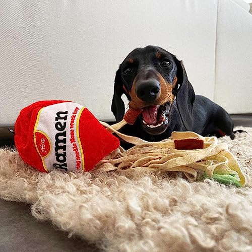 CHEWFFON Hundespielzeug, Hundespielzeug Intelligenz, Schnupftabak Spielzeug für Puzzle, Interaktives Plüschzahnen Spielzeug für Stressabbau Spiel für Langeweile (Ramen)