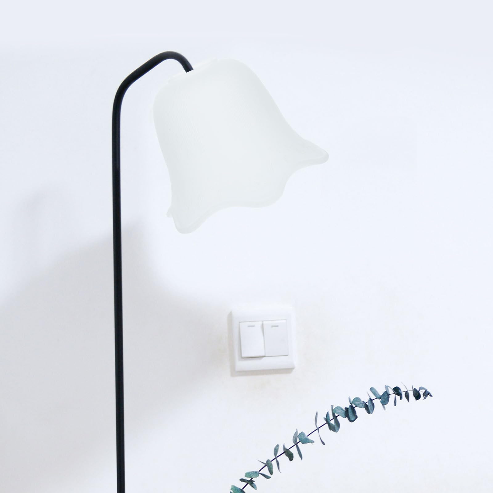 Lampenschirm aus Glas Weiß 2 Stück für Deckenlampe
