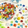 IcosaMro 2.2LB Mosaic Tiles for Crafts DIY Supplies for Stepping Stone Project Mixed Shapes Colorful Crystal Glitter Stained Glass Pieces for Mosaic Projects #5