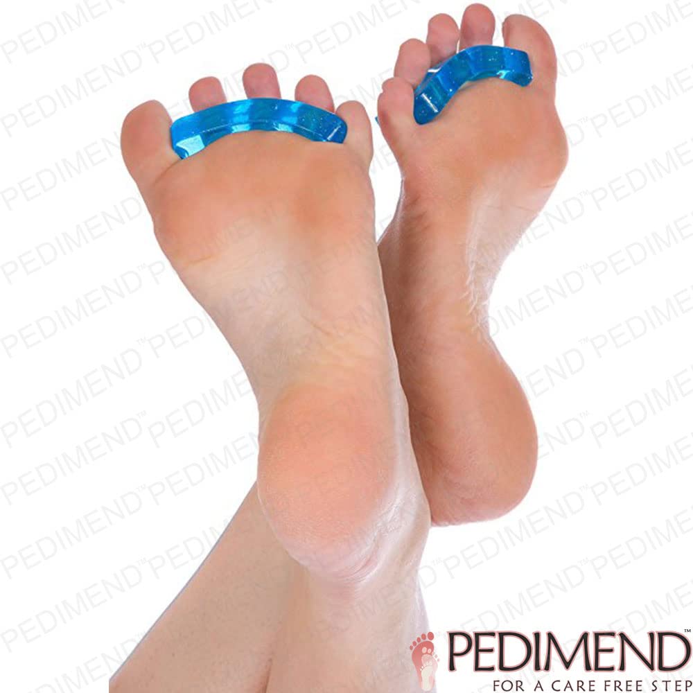 Pedimendtm silicone gel per dita (colore blu) | yoga per dita | toe divisori per alluce valgo | per dita | crampi ai piedi o crampi Toes | Ideale per ballerini & Yogis | unisex | Foot Care
