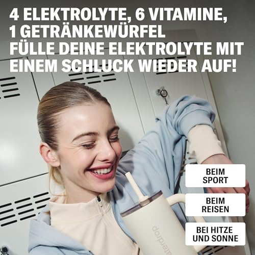 waterdrop® Microlyte Mix – Elektrolyte ohne Zucker für Sport – 36 Drops Würfel mit Magnesium, Kalzium, Natrium + Zink – Hydration & Geschmack für Wasser in Erdbeere, Grapefruit & Zitronen-Minze 5