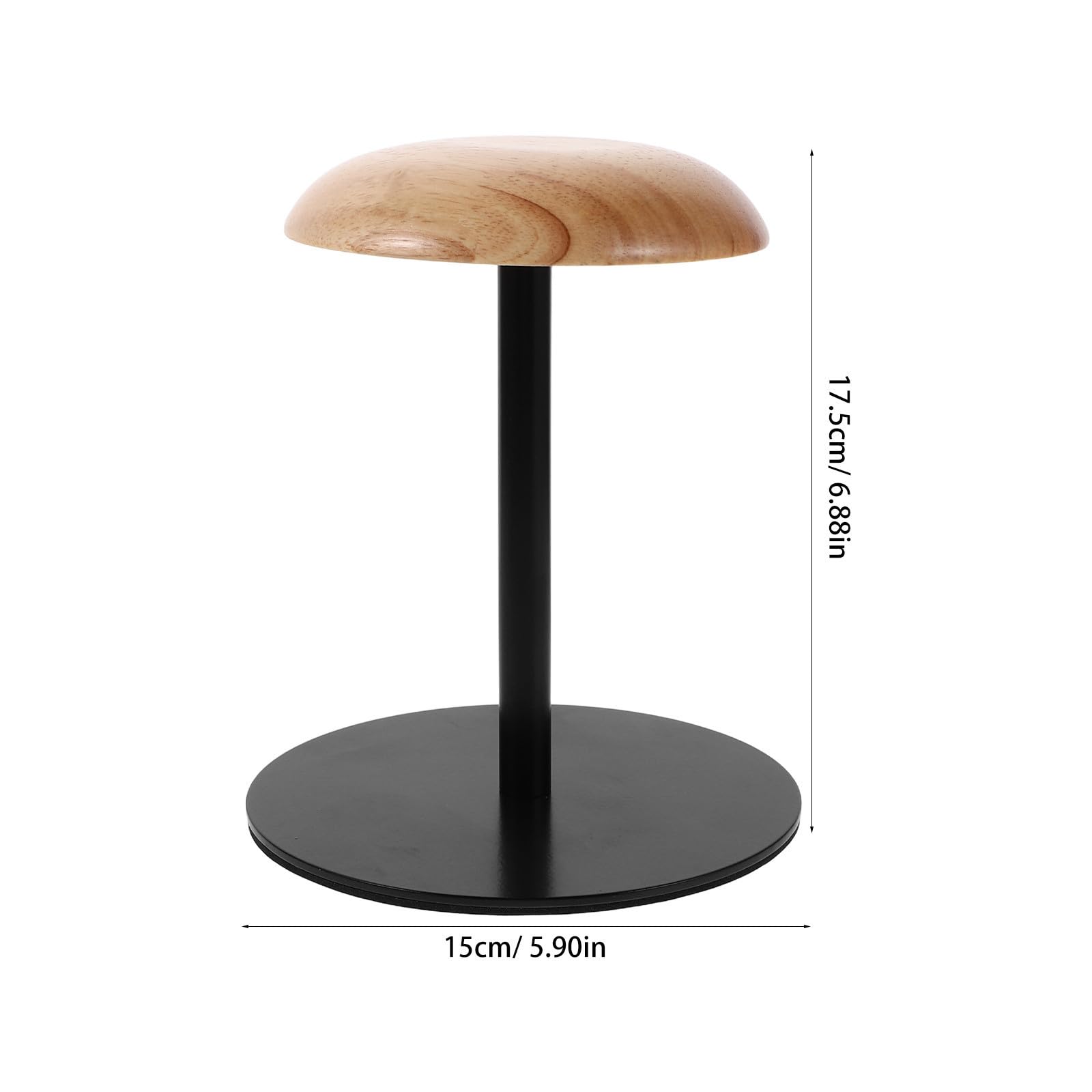 MAGICLULU Base Nera Espositore Elegante in Legno e Ferro per Cappelli
