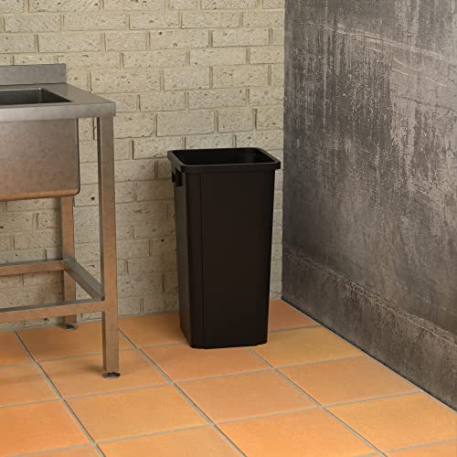 Image of 23 Gallon Black Square Commercial Trash Can