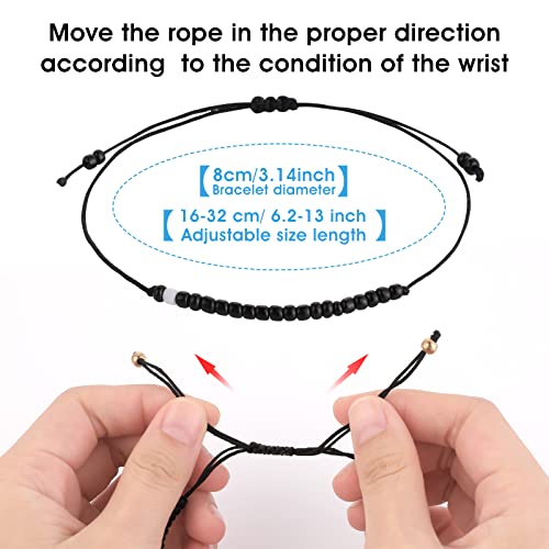 Yolev 8 stuks bijpassende Yin Yang verstelbare koord armband zwart en wit armband zon maan armband voor vriendschap relatie vriend vriendin, touw - Image 4