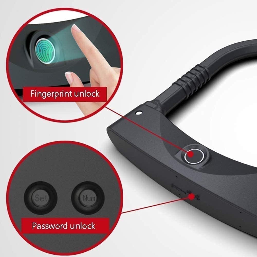 Bloqueo de Huellas Digitales de Bicicleta,USB Carga IP67 Impermeable de 100 Huellas Digitales Tiempo de desbloqueo 0.5 Segundos Seguridad for el Bloqueo de Motocicletas de Bicicleta Candado Bi
