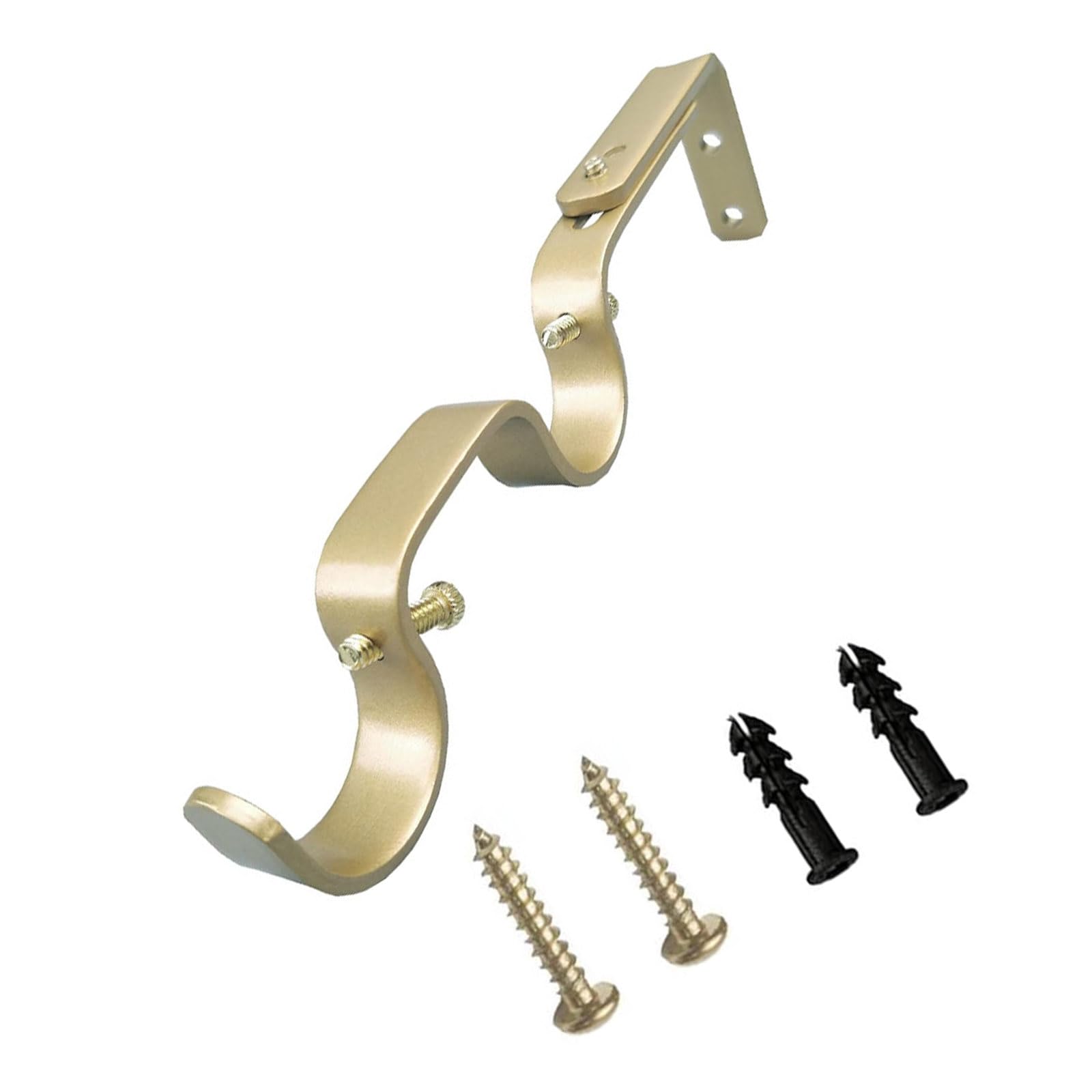 Rgybao Gold Rod Curtain 25Mm Adjustable Mounting Hardware With Reinforced Iron Frame For Home Iron Roman Curtain Rod Brackets