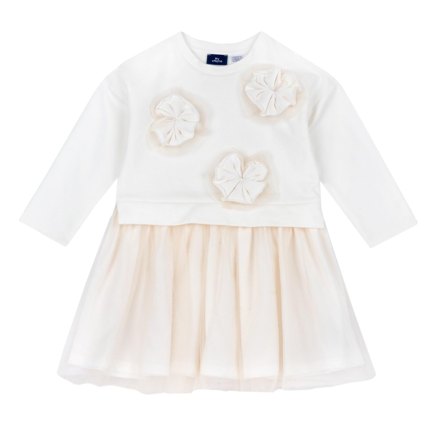 Chicco, Vestito Bambina a Maniche Lunghe, in Morbido e Caldo Tessuto Felpato, Abbigliamento Bambina, Designed in Italy
