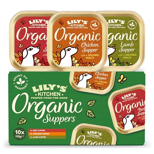 Lily’s Kitchen Made with Natural Ingredients Adult Wet Dog Food Trays Organic Variety Pack 10x150g