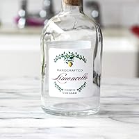 Vista 1 de Etiquetas Limoncello, estilo guirnalda, cuadrado de 2 x 2 pulgadas, 18 por paquete