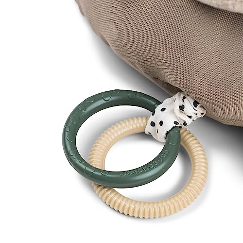 Done by Deer Tummy Time Kissen - Baby Bauchlage Kissen und Sensorik Spielzeug ab 3 Monate - mit Spiegel, Knistergeräuschen und Taktilen Texturen sowie Beißring für Zahnungshilfe