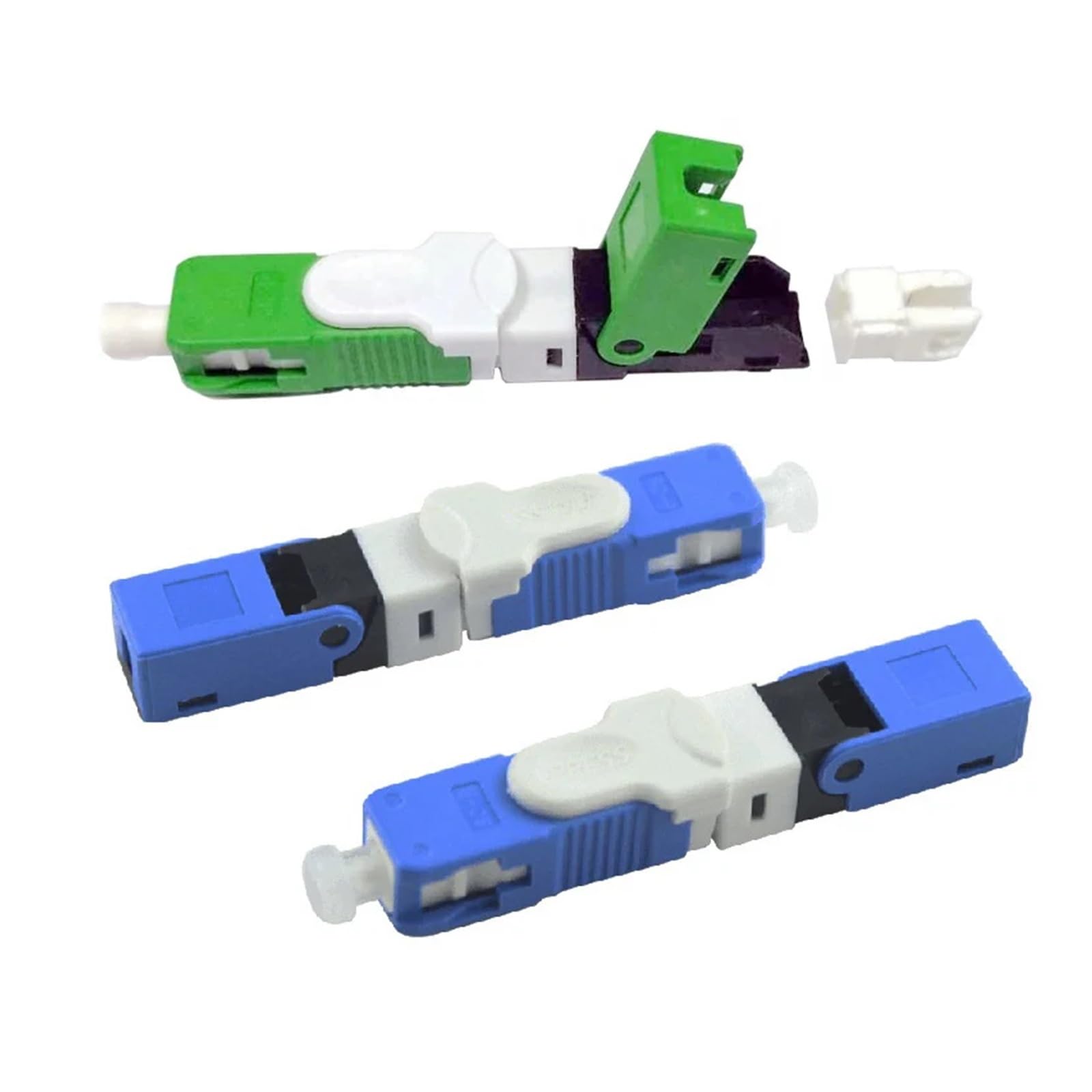 Conectores Rápidos SC APC Para Fibra Óptica FTTH - Lote De 50 Unidades, Compatible Con Cable De 2-3 Mm