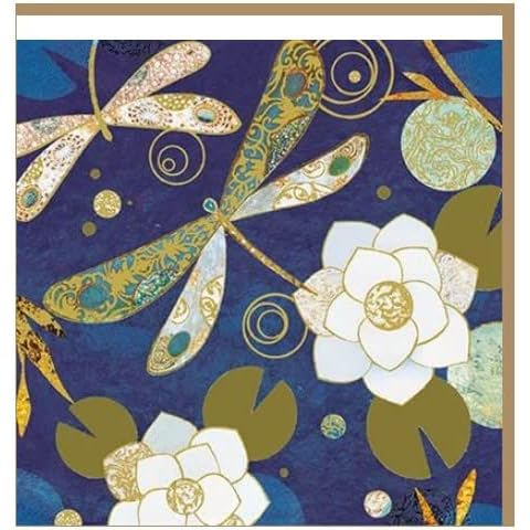 Artistic Blank Card with Dragonflies Design Cover