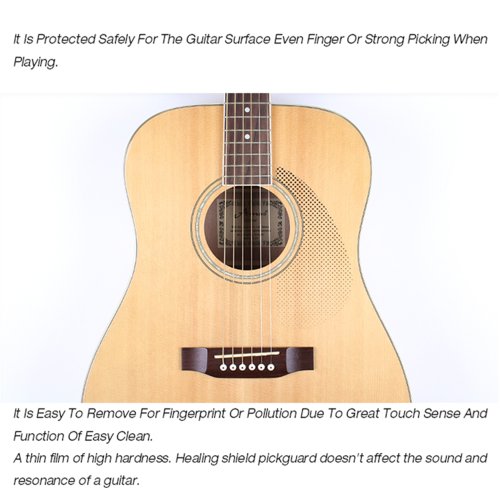 Healingshield Premium Acoustic Guitar Pickguard Style Type Clear Glossy #TOP7