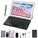 Produktbild ANTEMPER Tablet 10 Zoll mit Tastatur, Tablet PC 2 SIM Slots, Android Tablets mit Maus Stift Octa-Core 4GB RAM 64GB ROM 128GB TF 13MP 6000mAh GMS-Zertifizierung Bluetooth GPS OTG WLAN -Silber