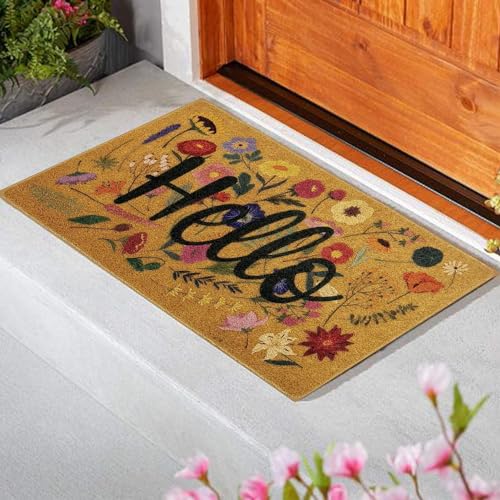 Paillasson imitation fibre de coco grattant tapis extérieur IZUS - 4