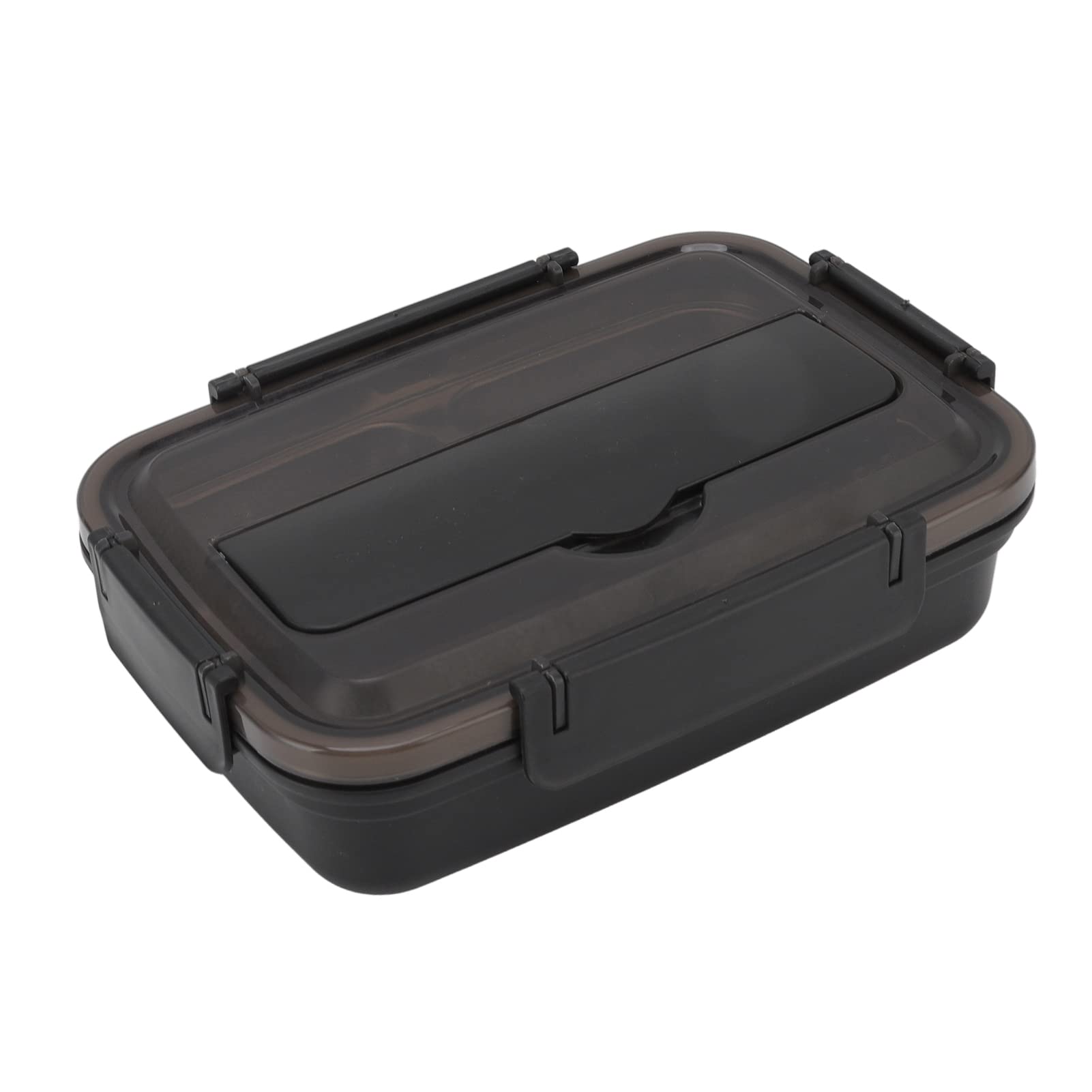 Picnic de Viaje Escolar y de Oficina con este contenedor de 3 compartimentos negro