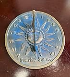 IOTC ARMOURY Beautiful Decorative 8' Sunrise~Sunset Garden Sundial Home, Office & Outdoor Decor, Birthday Gift, Couple Gift Idea
