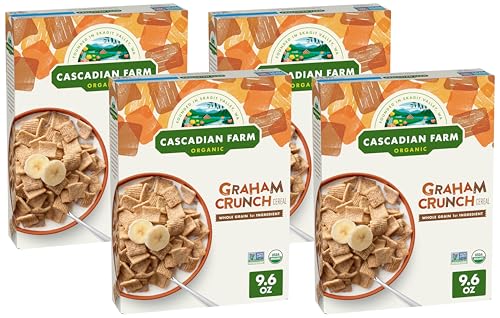 Cascadian Farm Organic Graham Crunch Cereal, 9.6 oz. (Pack of 4)