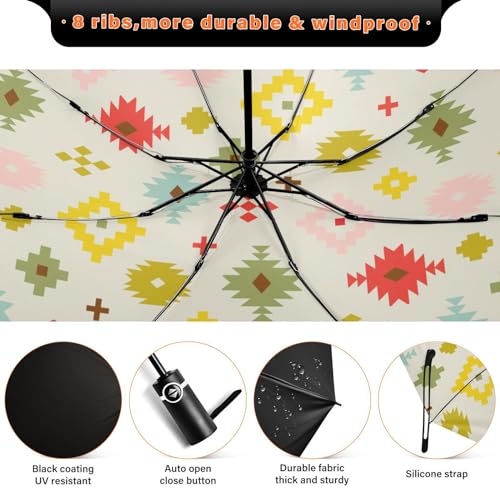 Primitive-Geometric-Pattern-Auto-Folding-Reverse-UmbrellaCompact-Umbrella-Windproof-with-Cover-Bag-Anti-UV-Protection-Travel-Umbrellas-for-Rain-Sun Primitive Geometric Pattern Auto Folding Reverse UmbrellaCompact Umbrella Windproof with Cover Bag Anti UV Protection Travel Umbrellas for Rain Sun