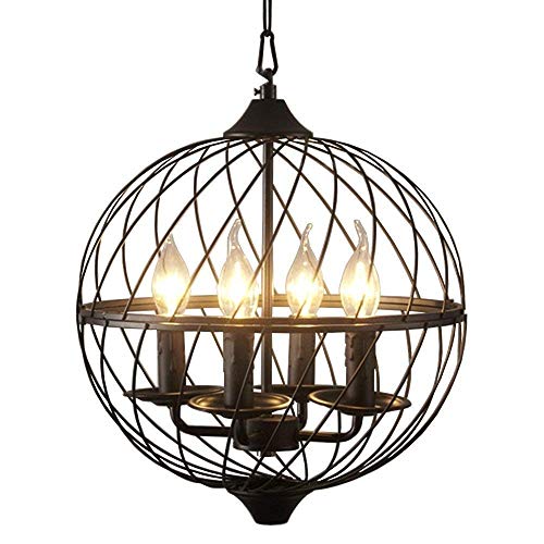 Lustre luminaire antique haut de gamme en fer forgé pour salon style américain