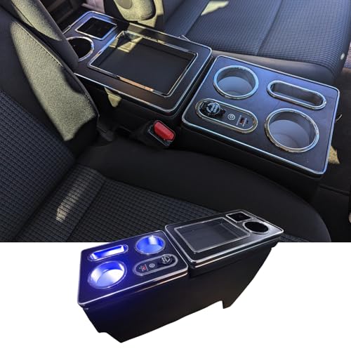 BUY IT【ノア ヴォクシー 90系 専用】アームレスト コンソールボックス センターコンソール 収納付き 肘掛け 小物入れ カップホルダー搭載 Type-C QC3.0 USBポート 内装パーツ ハイブリッド/ガソリン車対応 NOAH VOXY (90