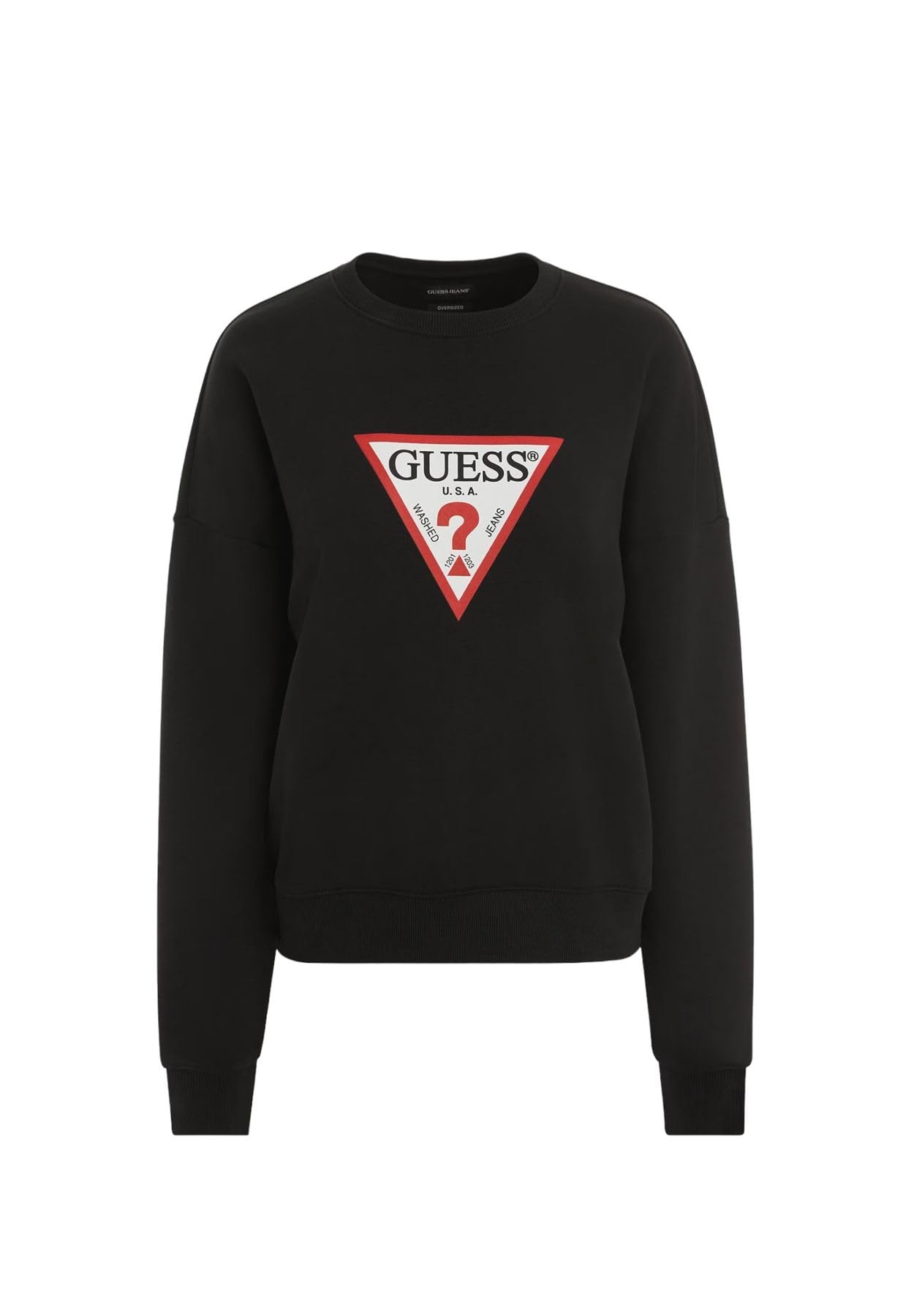 Guess Jeans Black Organic Cotton Women Sweatshirt - XL