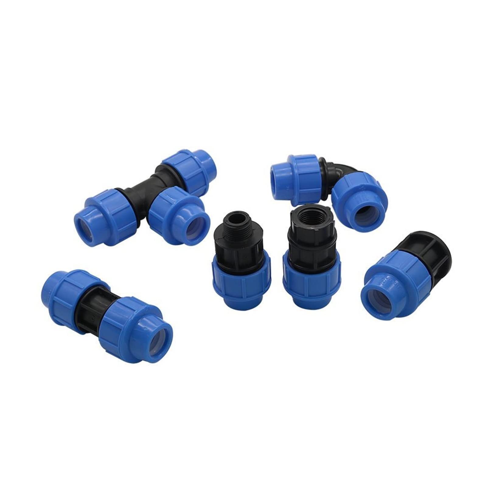 Adaptador de Conector de Utilidad Adaptador de Conector de Manguera Od Conector de Tubería de 32 Mm Conector de Codo en T Recto Adaptador de Enchufe de Válvula Conector de Manguera de Riego de Jardín/