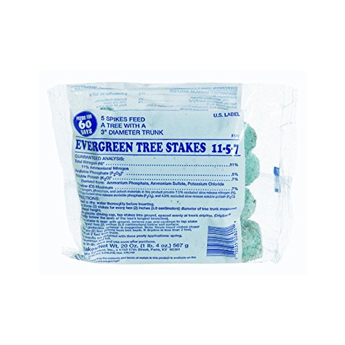 Jobe’s Slow Release Evergreen Fertilizer Spikes, Easy Plant Care for Cypress, Arborvitae, Pine, Cedar, and Many More Acid Loving Trees, 5 Count