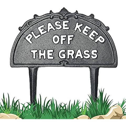 RRMMAN Cast Iron Garden Warning Sign Cover