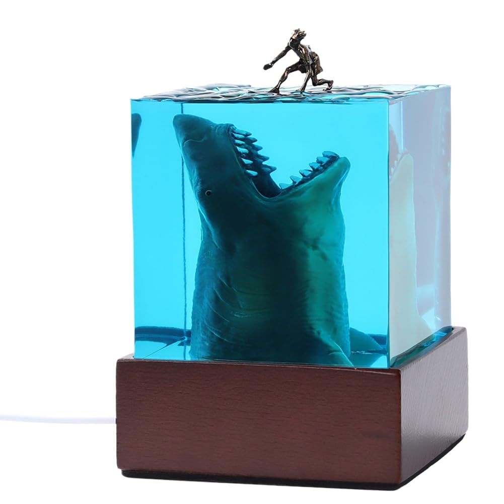CTRLZS Ocean Beast Surfer Micro-Landscape Night Light Decoration Handmade Resin Crafts Marine Life Enthusiasts