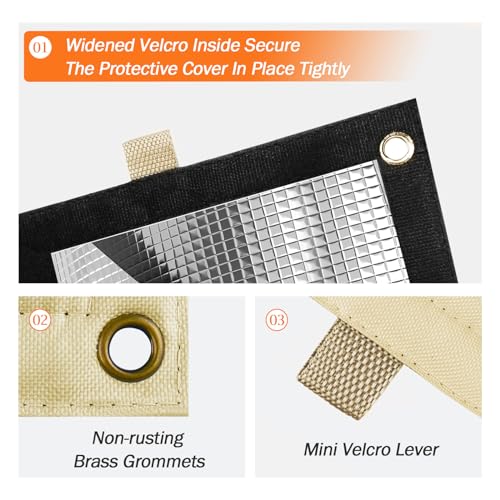 Tohonfoo PVBC Backflow Preventer Cover Insulated Pouch (5°F) - Pressure Vacuum Breaker Cover - Winter Water Well Pump Covers Sprinkler Valve Cover Insulated thumb #3