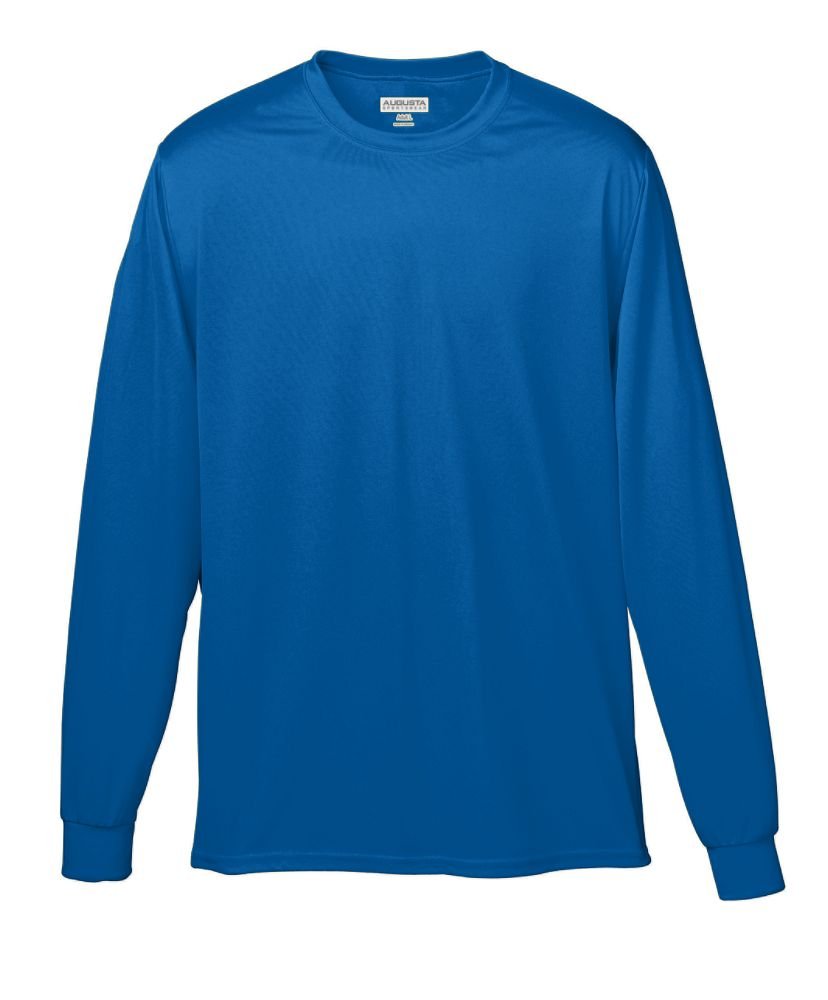 Augusta Sportswear Wicking Long Sleeve T-Shirt 3XL Royal