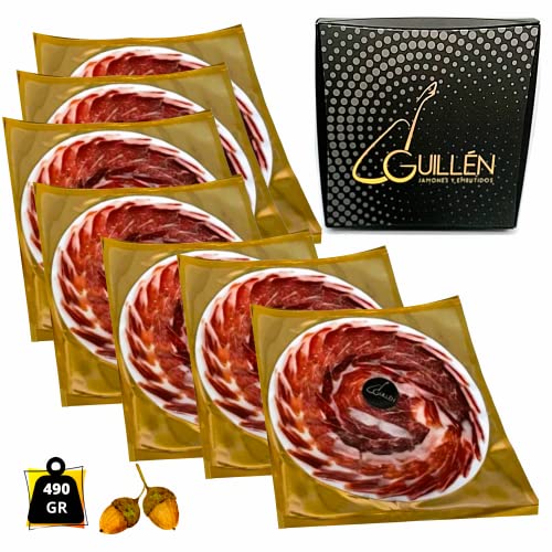 490 gr Jamon de Bellota Iberico de GUIJUELO - Loncheado y envasado al vacio - Embutidos Ibericos de Guijuelo Salamanca - GUILLEN JAMONES Y EMBUTIDOS Cover