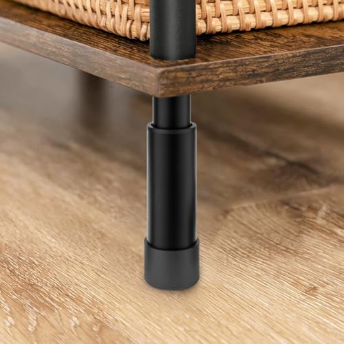 Patas de cama regulables de 12 a 18 cm con base negra antideslizante, pack de 4 unidades 7