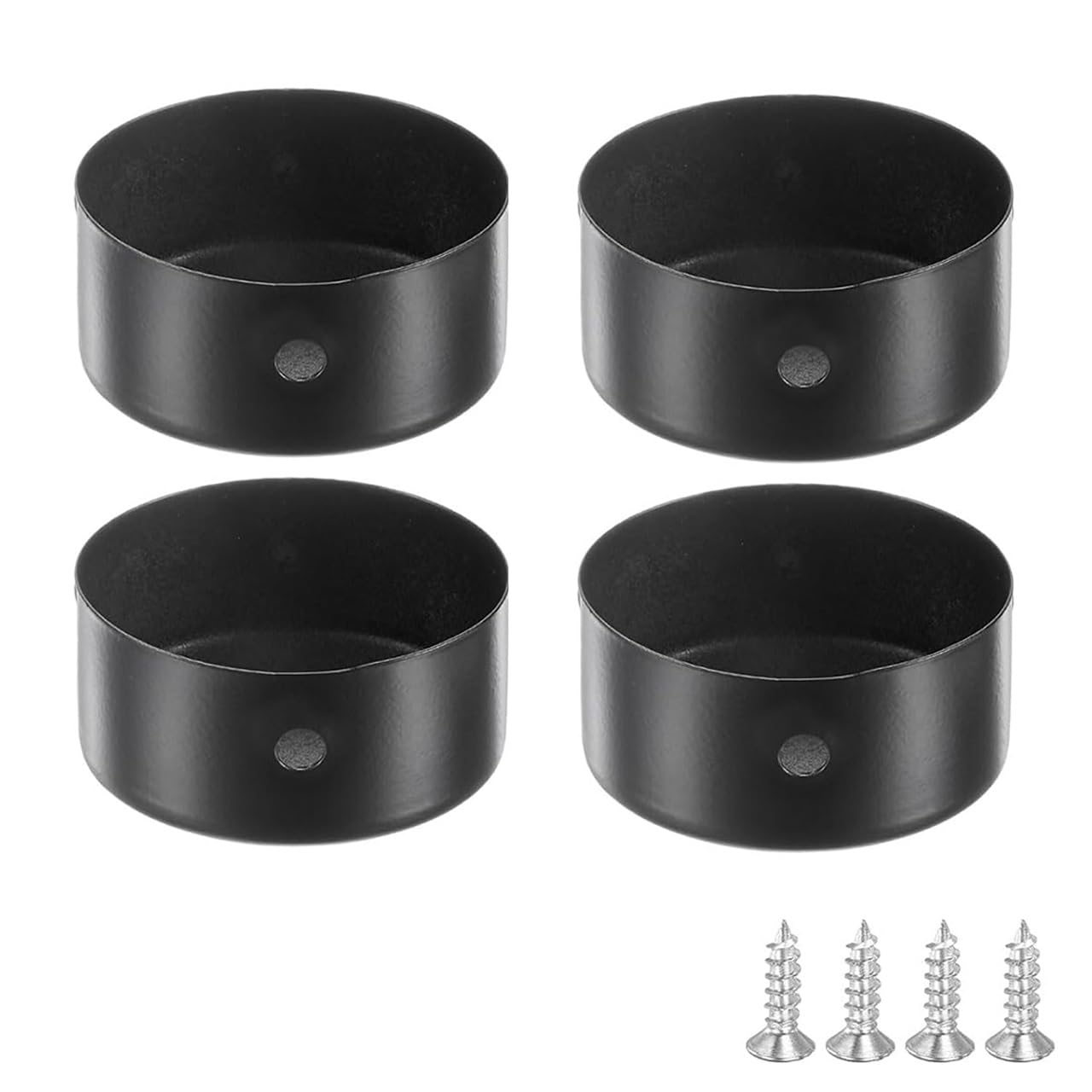 4Pcs Stainless Steel Round Handrail End Caps,45mm/50mm Inner Diameter Stainless Steel Round Handrail End Caps for Furniture/Stair, Guardrail Tube End Cover
