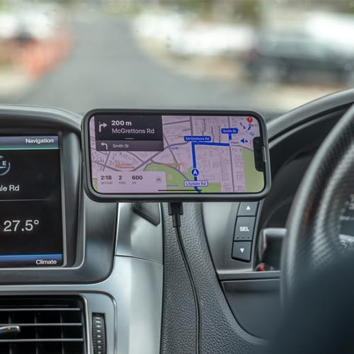 Quad Lock Adhesive Dashboard/Console Car Phone Holder Kit with MAG Wireless Charging Head V2 and MAG Phone Case for Galaxy S25 Ultra - Thumbnail 6