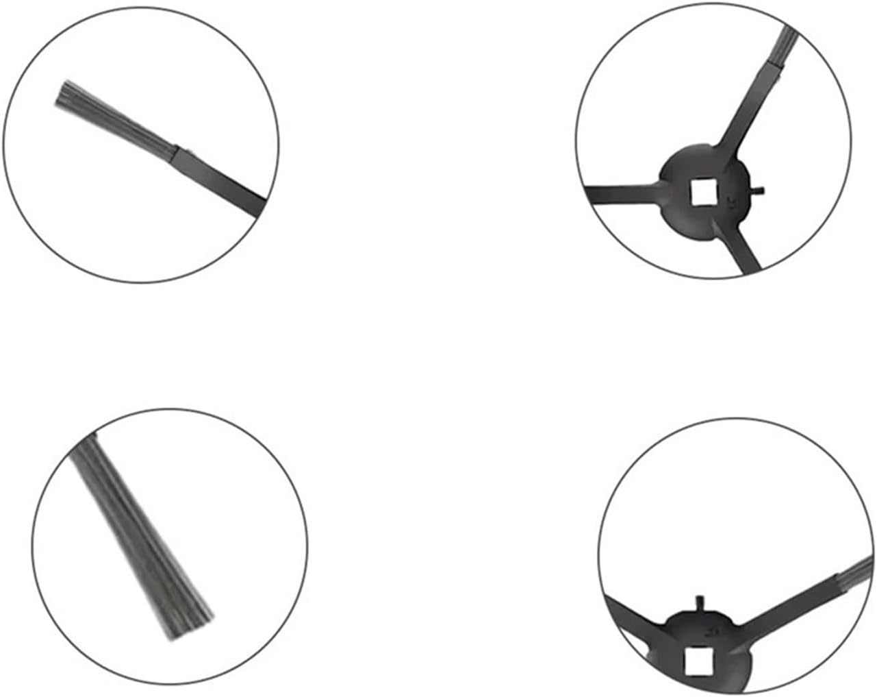 Assembly Side Brush,Compatible for Dreame Mova M1,Compatible for Trouver M1,6 Pcs Vacuum Cleaner Parts