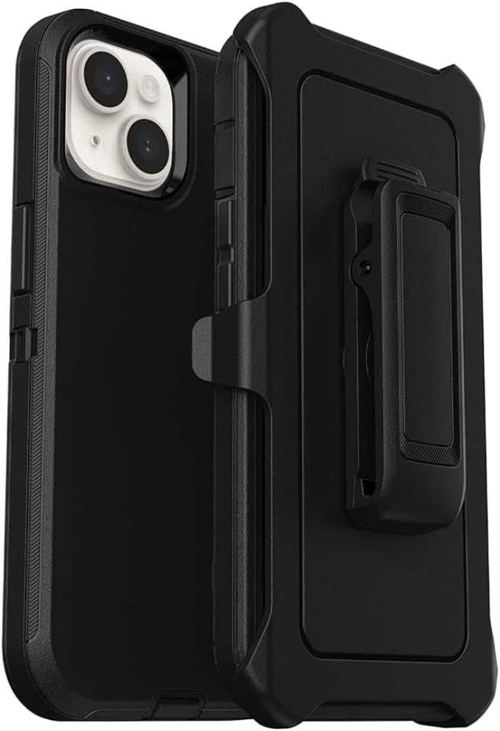 Defender Case for iPhone 14 & iPhone 13 Black Defender Phone Case for